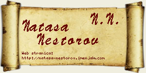 Nataša Nestorov vizit kartica
